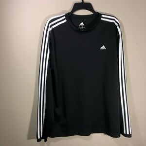 Adidas men’s athletic long sleeve black shirt